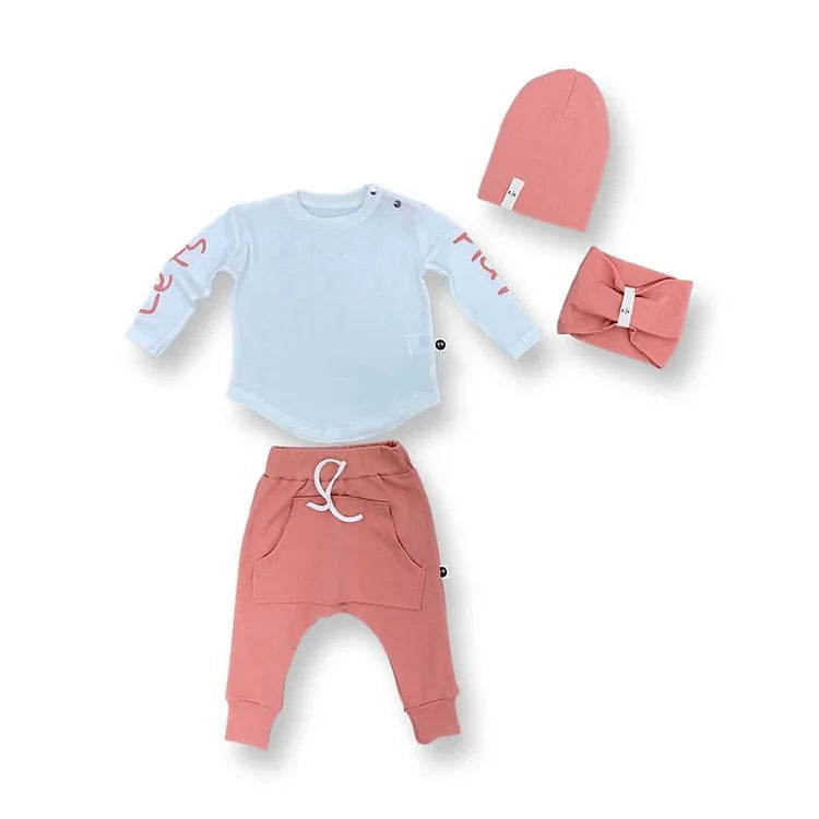 gender neutral outfit sets - pink 