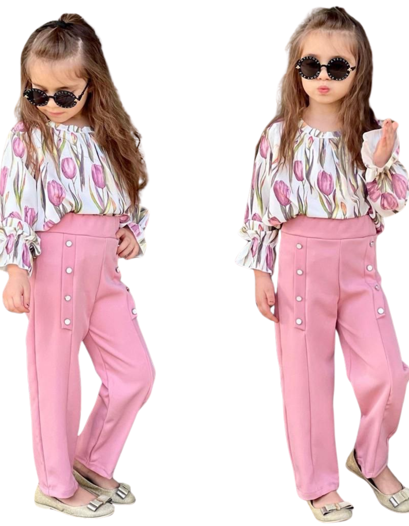 floral girls suit