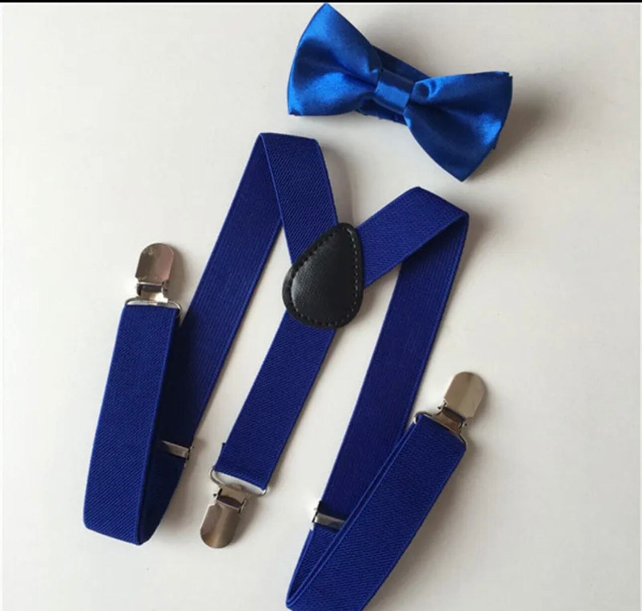 blue suspenders and bowtie set kids