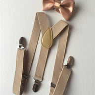 beige kids suspenders 