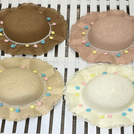 Summer hats infinityfashion.com.au Brown Pom pom 